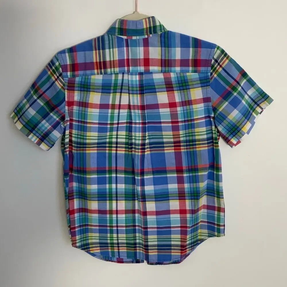 Ralph Lauren Plaid‎ Short Sleeve shirt size medium 10/12